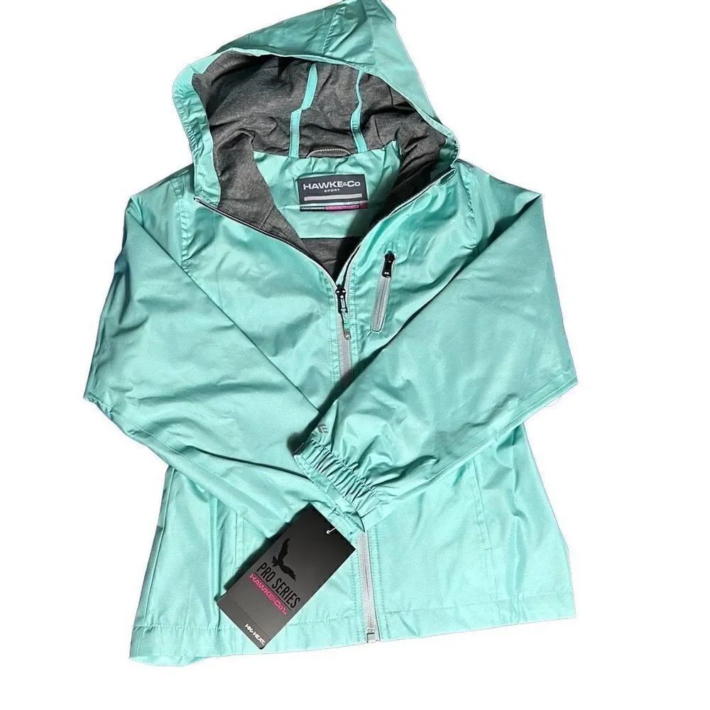 Hawk & Co Kids Insulated Jacket Full Zip Hooded Winter Outerwear Mint Size 7/8